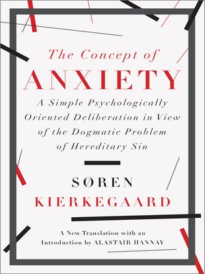 cover image of The Concept of Anxiety